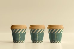 创意概念-一次性咖啡杯样机模板